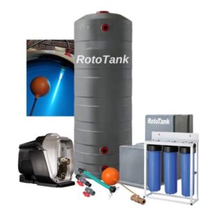 1000L Water Tank Purification Combo with UV Light and Triple Filter System grey