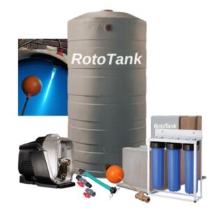 1400L Water Tank Purification Combo with UV Light and Triple Filter System Tan